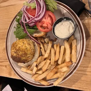 Crab cake sandwich