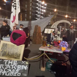 The Kraken Glass Studio doing demonstrations.