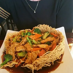 Pan fried chicken bowl.