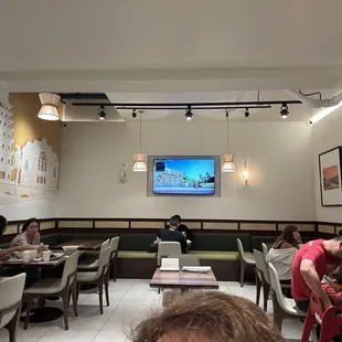 Wow!!  Huge dining and this was only about 1/2 of the seating area available.  Loved the chairs.   Super comfy for me with a bad back.