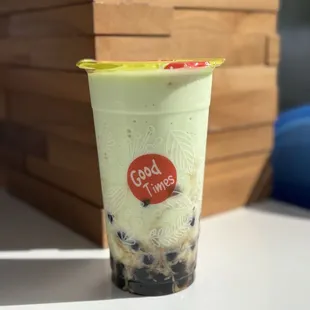 Honeydew boba (blended)
