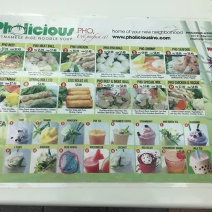 Pholicious - counter menu