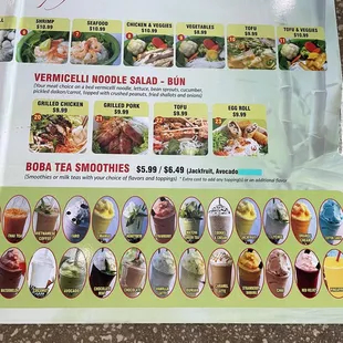 a menu for a restaurant
