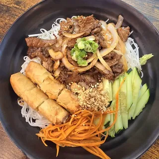 34. Beef and Egg Roll Noodle Salads / Bún Bò Xào Chả Giò