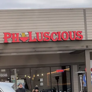 the front of the restaurant