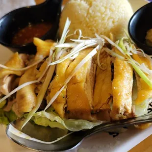 Hainan chicken with rice