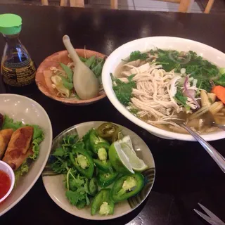 Chicken and Veggie Pho Noodle Soup