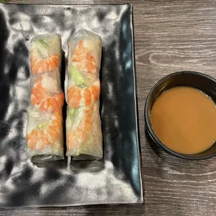 4a spring roll with shrimp and beef