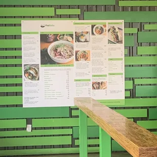 Great view of the Menu!