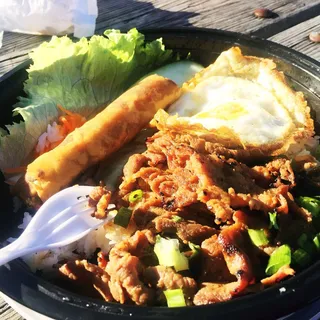 Pat's Plate  Com Thit Nuong Cha Gio Trung Chien