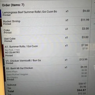 Phonatics Rocket Shrimp Rolls