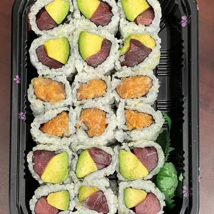 Any 3 Roll Lunch Special (tuna avocado, spicy salmon, tuna avocado