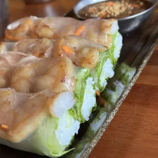 Fresh Grilled Shrimp Spring Rolls