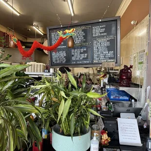 The view as you walk in the front door. I should've taken a picture of the sign that says you get 5% off for paying cash.