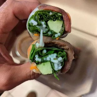 goi cuon heo - grilled pork summer rolls