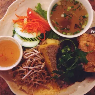 Grilled Meat & Egg Quiche w/ Rice