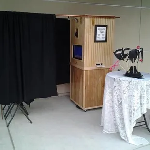 Booth with enclosure