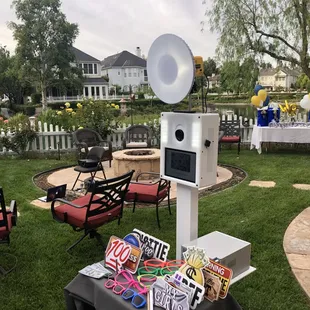 This is our simple set up in a backyard.