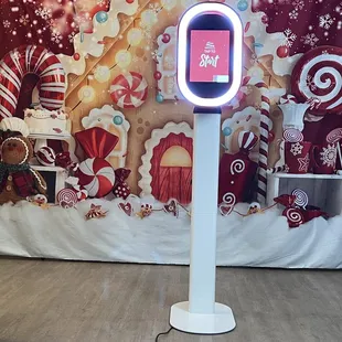 Candy Land Christmas Backdrop.