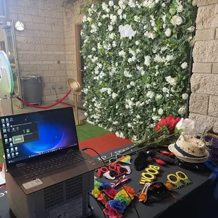 2nd Angle of Flower wall booth.