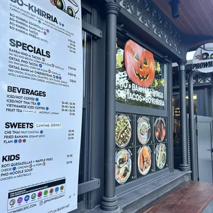 sushi and sashimi, outside