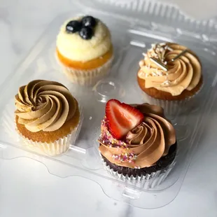 a variety of cupcakes