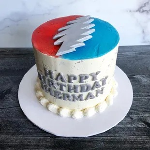 Grateful Dead themed birthday cake