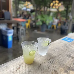 two glasses of lemonade