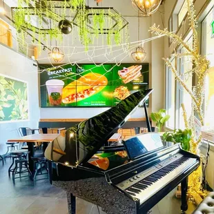Attractive piano at entrance area by the doors