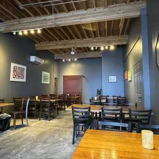 The interior isn&apos;t as richly decorated as its former location.