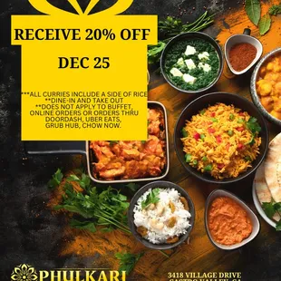 20% off on Christmas Day.