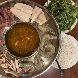 Thai Hot &amp; sour hotpot (small $46) more sour than spicy