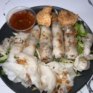 Steamed Rolls &amp; Wet Cake with Fried Pork Paste