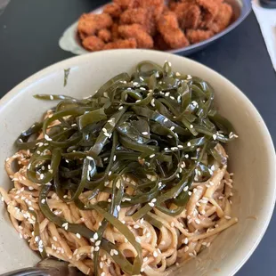 sesame noodles (cold noodle) and chicken