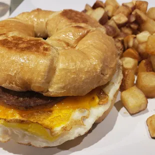 Breakfast Sandwich with sausage