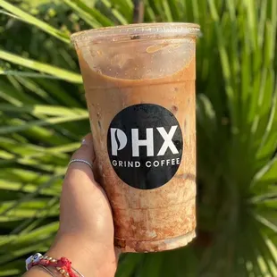 Iced horchata with espresso