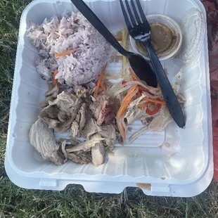 $16.50 lechon plate lunch, minus the mac salad