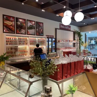 the interior of the store