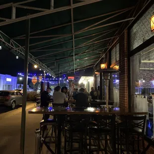 The outside is great. It was a little chilly that night but a great place it sit and enjoy the food and drink!