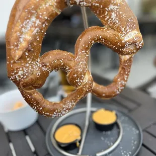 Pretzel with beer cheese