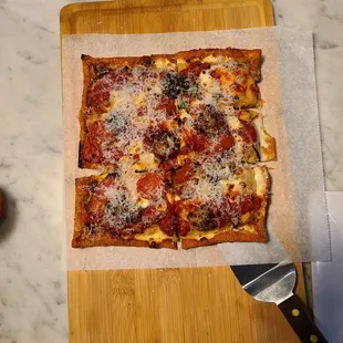 Pepperoni, sausage and onion