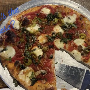 Margarita pizza. Where is the cheese? It should be called Pizza Sauce Pizza.