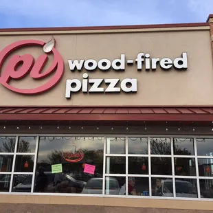 the front of the restaurant