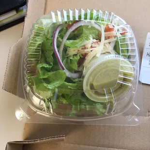 1/2 order of Pi salad with dressing on the side