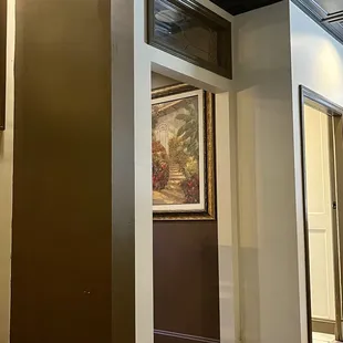 the entrance to the restaurant