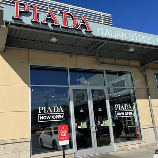 the front of the restaurant