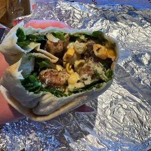 Avacado Piada with Italian sausage