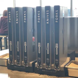 Great way to dispense plastic ware!