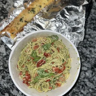 Basil Pesto (no protein) + Parmesan Stick