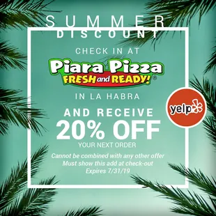 Summer Discount-La Habra, 20% Off